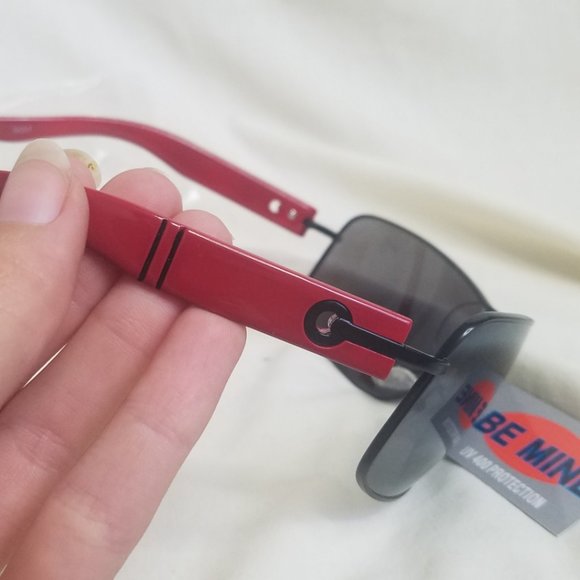 Red Frame Oversized Sunglasses - Picture 2 of 5